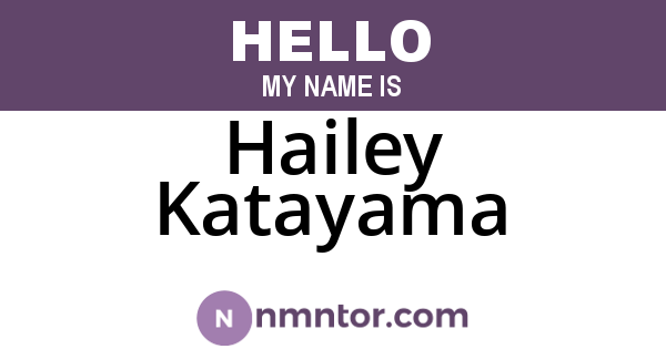 Hailey Katayama