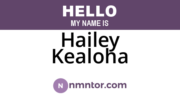 Hailey Kealoha