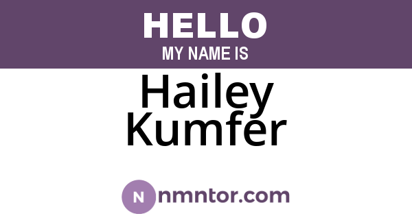 Hailey Kumfer