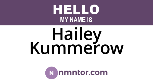 Hailey Kummerow