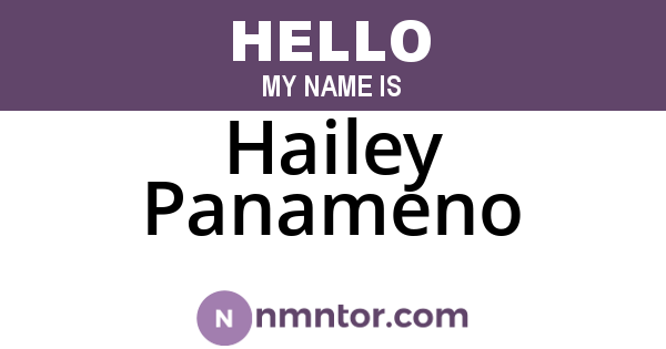 Hailey Panameno
