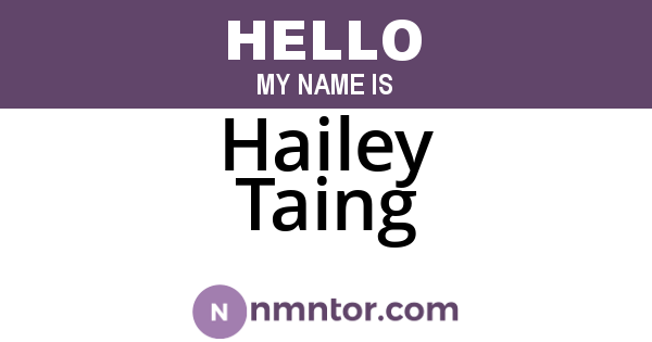 Hailey Taing