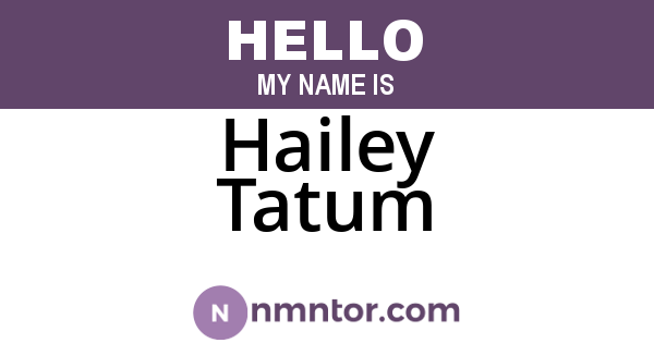 Hailey Tatum