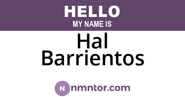 Hal Barrientos