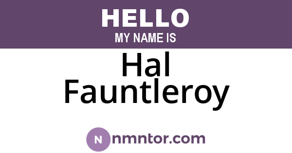 Hal Fauntleroy