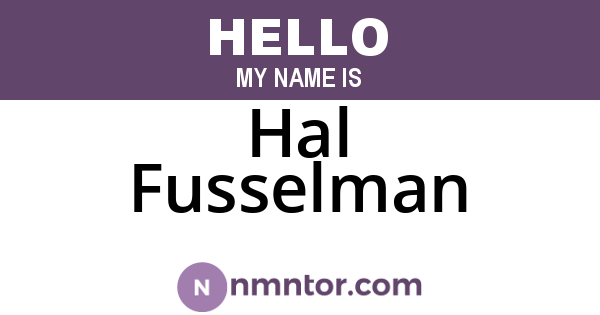 Hal Fusselman