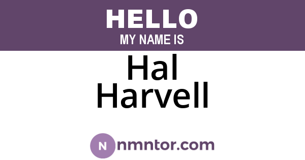 Hal Harvell