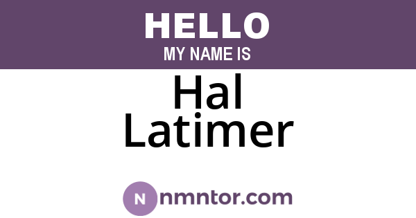 Hal Latimer