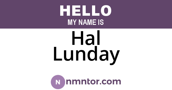 Hal Lunday