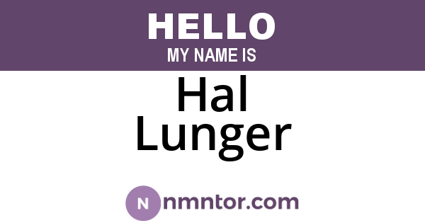 Hal Lunger