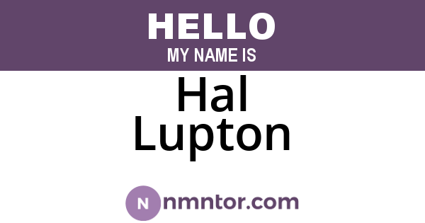 Hal Lupton