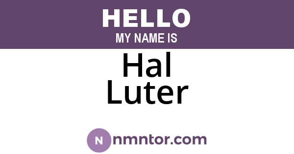 Hal Luter