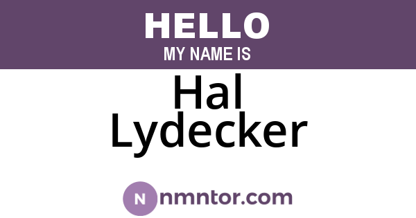 Hal Lydecker
