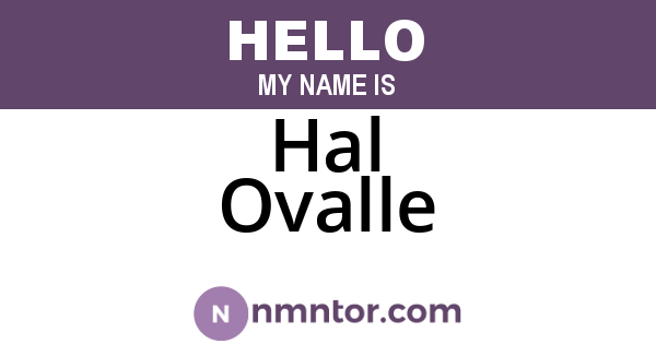 Hal Ovalle