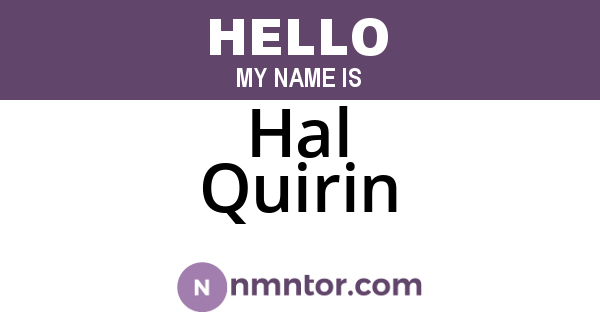 Hal Quirin
