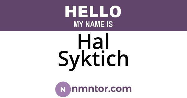 Hal Syktich