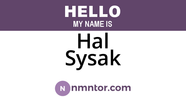 Hal Sysak