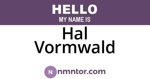 Hal Vormwald