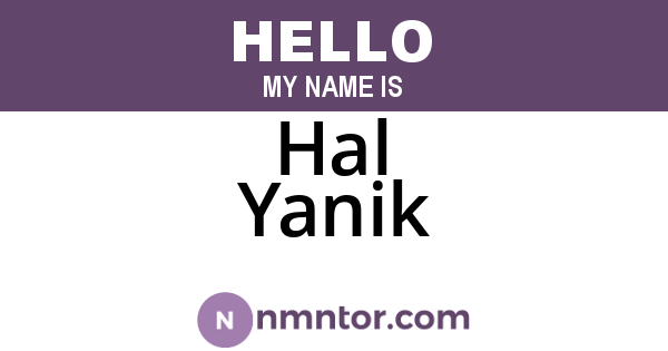 Hal Yanik