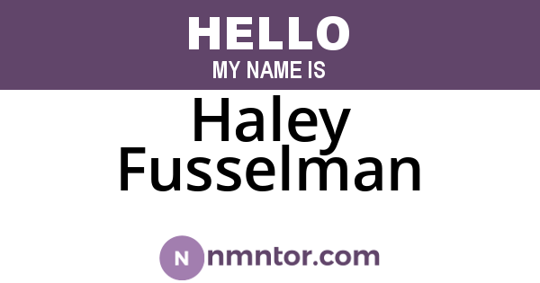 Haley Fusselman
