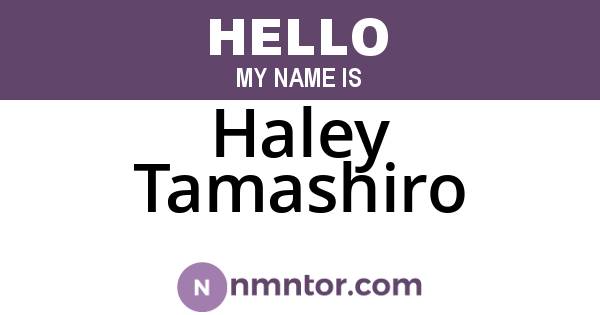 Haley Tamashiro
