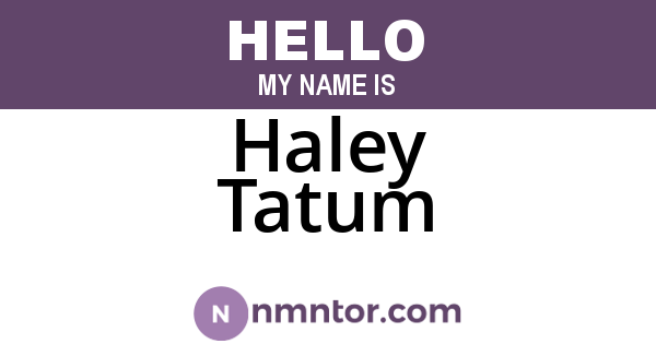 Haley Tatum