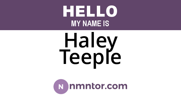 Haley Teeple