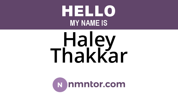 Haley Thakkar