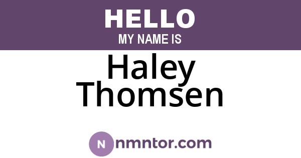 Haley Thomsen