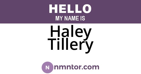 Haley Tillery