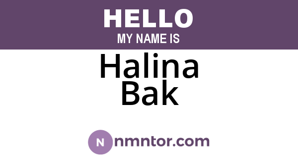 Halina Bak