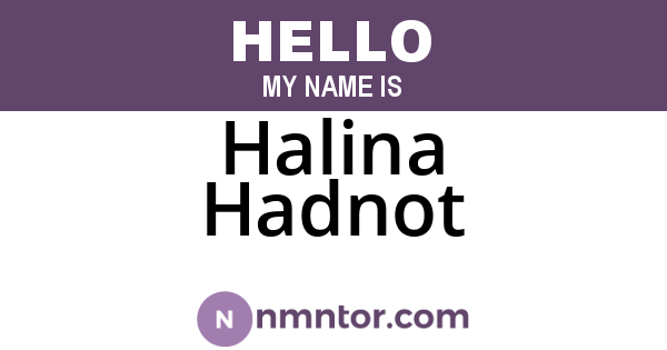 Halina Hadnot