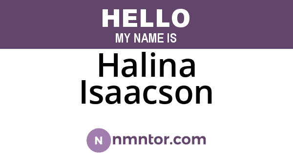 Halina Isaacson