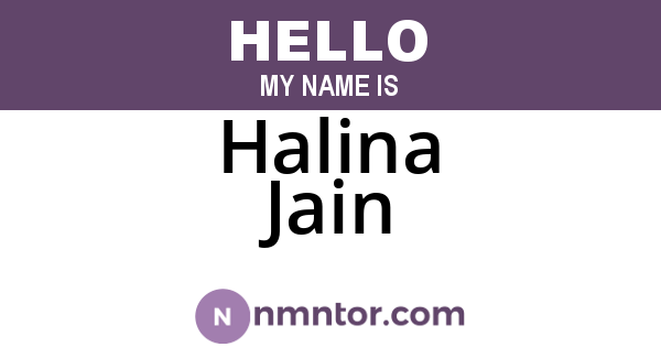 Halina Jain