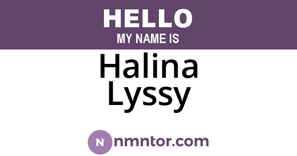 Halina Lyssy