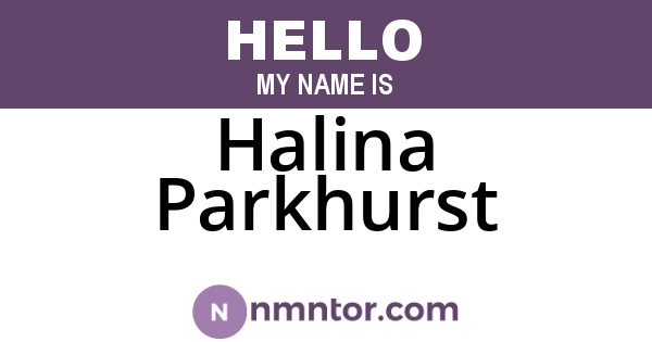 Halina Parkhurst