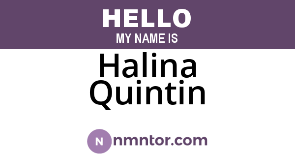 Halina Quintin