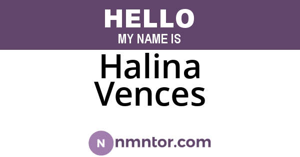 Halina Vences