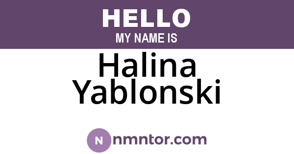 Halina Yablonski