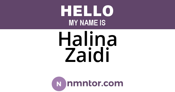 Halina Zaidi