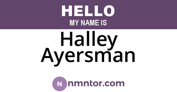 Halley Ayersman