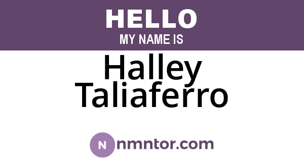 Halley Taliaferro