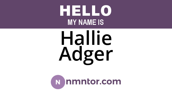 Hallie Adger
