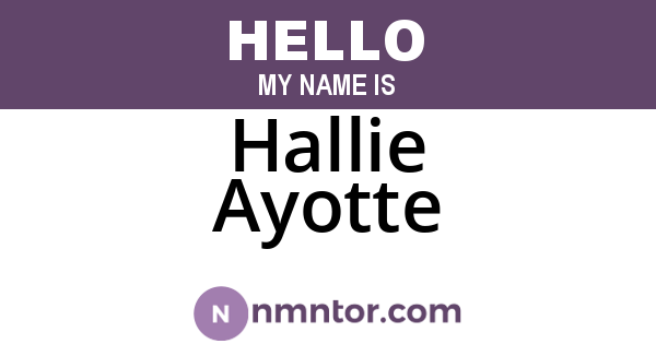 Hallie Ayotte