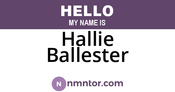 Hallie Ballester