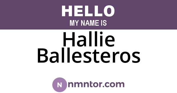 Hallie Ballesteros