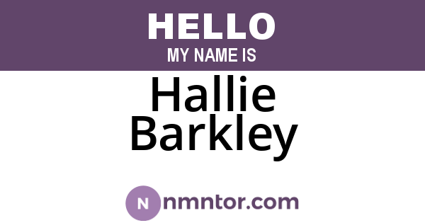 Hallie Barkley