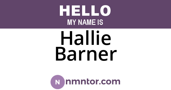 Hallie Barner
