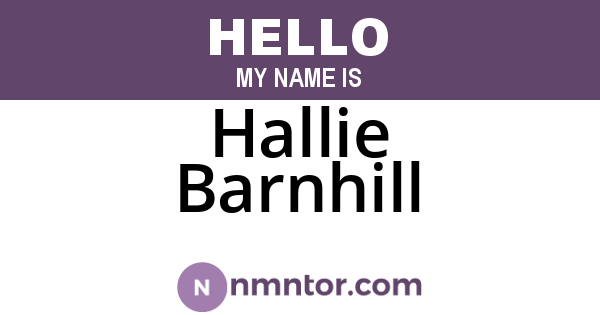 Hallie Barnhill