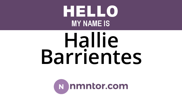 Hallie Barrientes